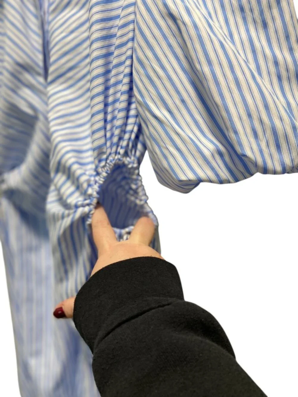 Bardot Cut Out Striped Maxi Dress Blue Size XS Coastal Preppy Cottagecore Summer